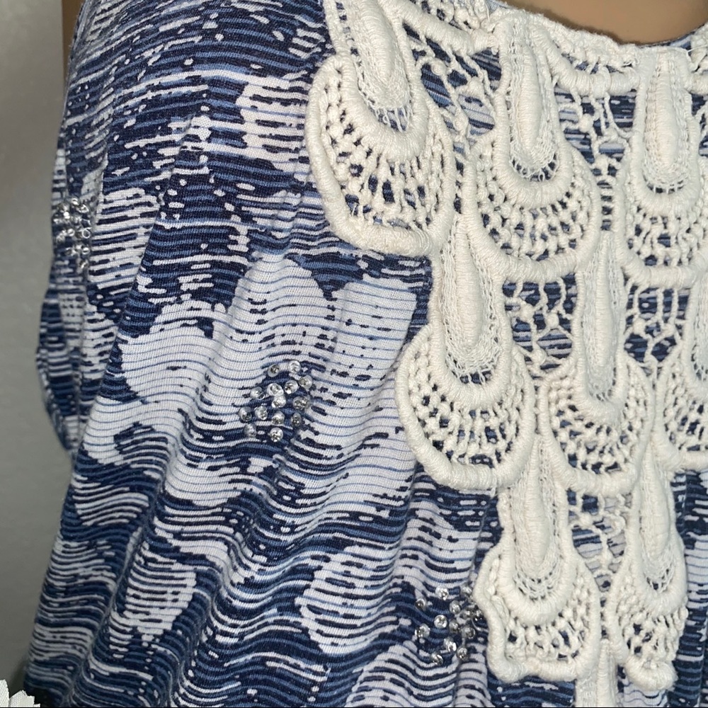Anthro C. Kerr Crochet Beaded Sequin Floral Tank - Picture 4 of 13
